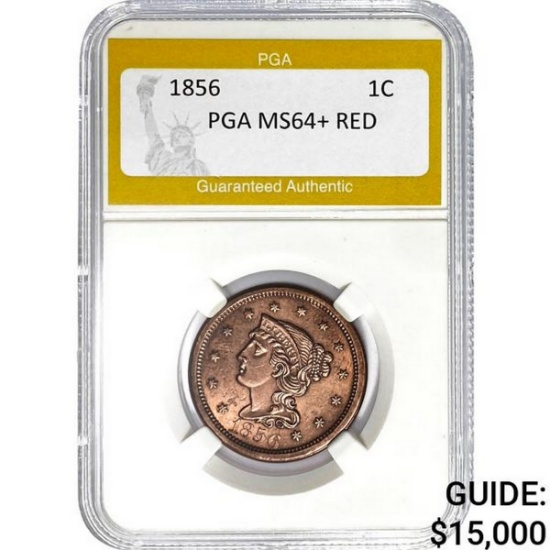 1856 LC Braided Hair PGA MS64+ RED