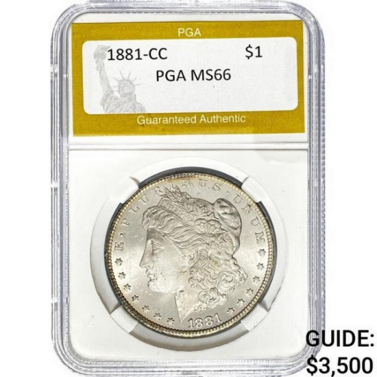 1881-CC Morgan Dollar PGA MS66 SILVER