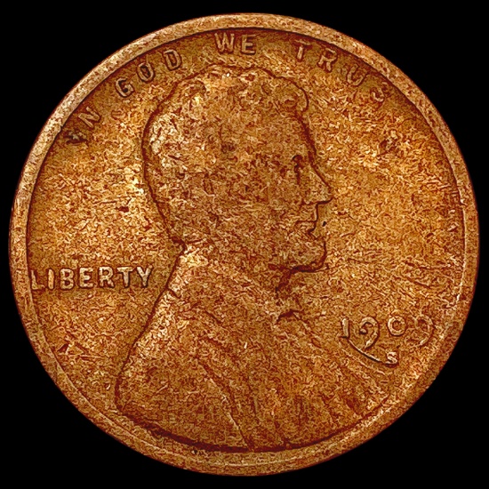 1909-S Wheat Cent NEARLY UNCIRCULATED