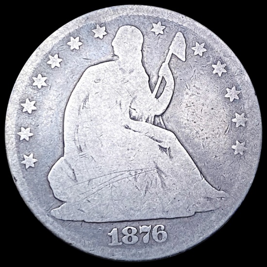 1876-CC Seated Liberty Half Dollar NICELY CIRCULATED