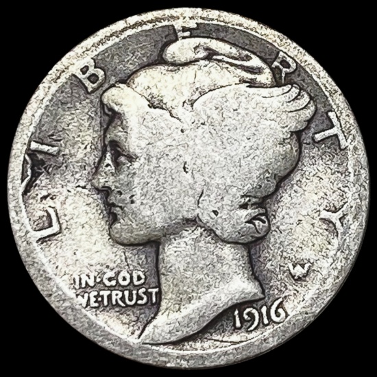 1916-D Mercury Dime NICELY CIRCULATED