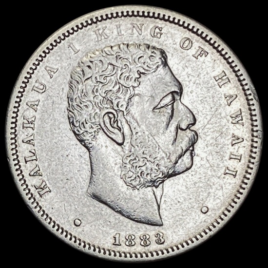 1883 Hapa Haneri Half Dollar LIGHTLY CIRCULATED