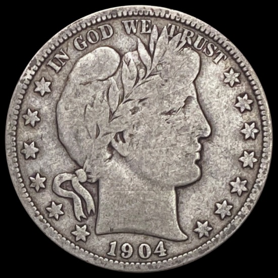 1904-O Barber Half Dollar NICELY CIRCULATED NICELY CIRCULATED