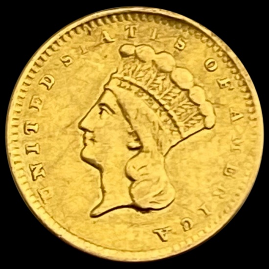 1856 Indian Princess Gold Dollar LIGHTLY CIRCULATE LIGHTLY CIRCULATED