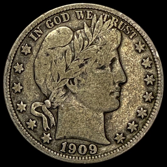 1909 Barber Half Dollar NICELY CIRCULATED NICELY CIRCULATED