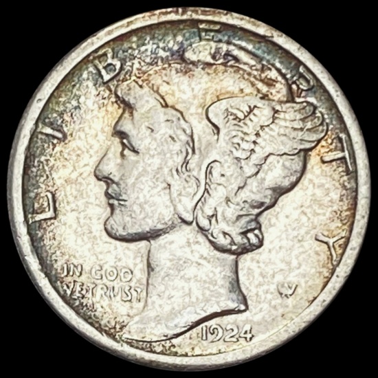 1924 Mercury Dime CLOSELY UNCIRCULATED CLOSELY UNCIRCULATED