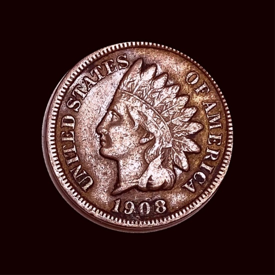 1908 Indian Head Cent NEARLY UNCIRCULATED