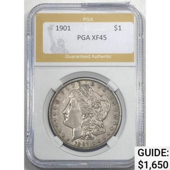 1901 Morgan Dollar PGA XF45 SILVER
