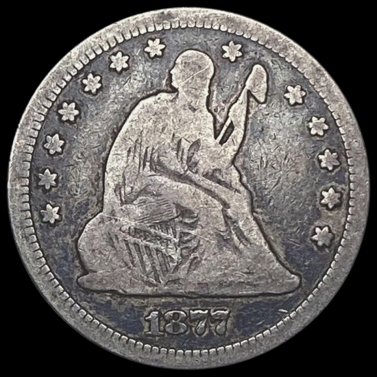 1877 Seated Liberty Quarter NICELY CIRCULATED NICELY CIRCULATED