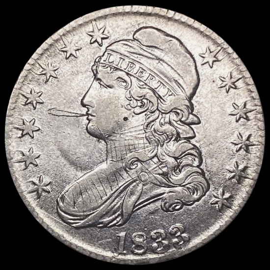 1833 Capped Bust Half Dollar CLOSELY UNCIRCULATED CLOSELY UNCIRCULATED