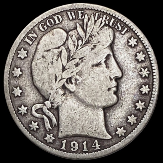 1914-S Barber Half Dollar NICELY CIRCULATED