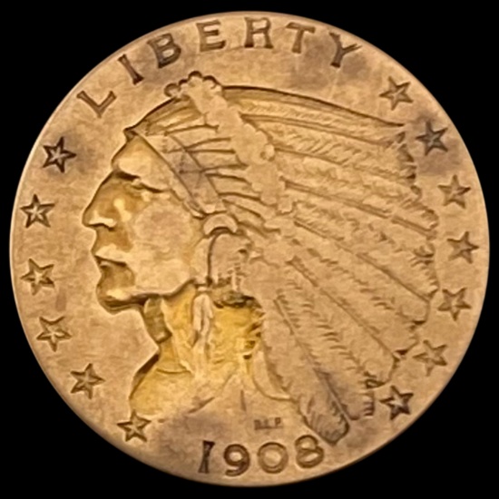 1908 Indian Head Quarter Eagle LIGHTLY CIRCULATED LIGHTLY CIRCULATED