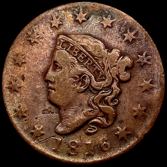 1816 Coronet Head Large Cent LIGHTLY CIRCULATED