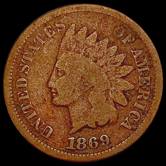 1869 Indian Head Cent NICELY CIRCULATED