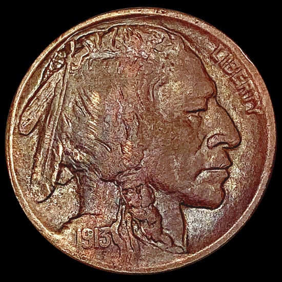 1913-D T2 Buffalo Nickel CHOICE AU