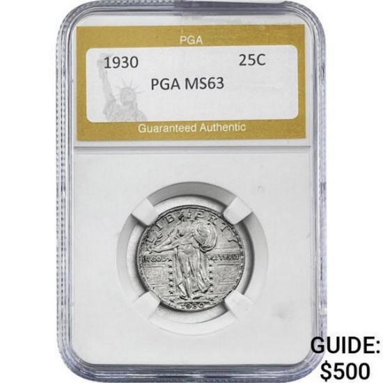 1930 Standing Liberty Quarter PGA MS63