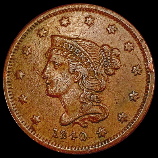 1840 Braided Hair Large Cent CLOSELY UNCIRCULATED