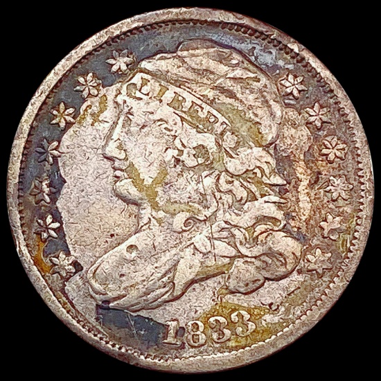 1833 Capped Bust Dime LIGHTLY CIRCULATED