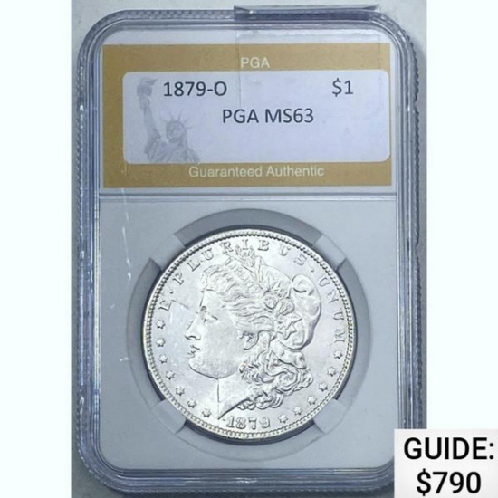 1879-O Morgan Silver Dollar PGA MS63