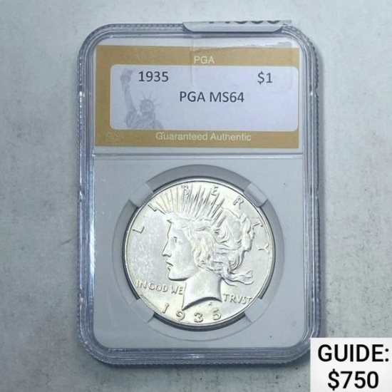 1935 Peace Silver Dollar PGA MS64