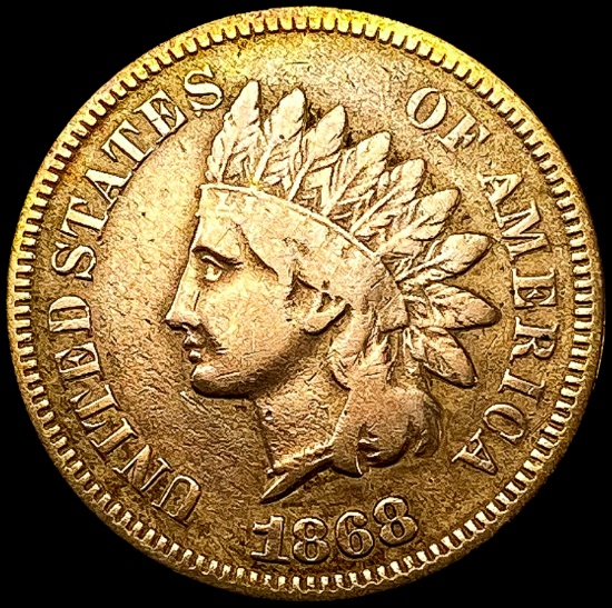 1868 Indian Head Cent LIGHTLY CIRCULATED
