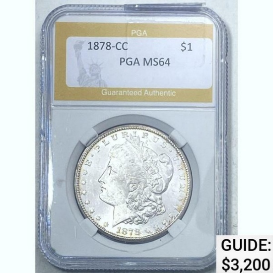 1878-CC Morgan Silver Dollar PGA MS64