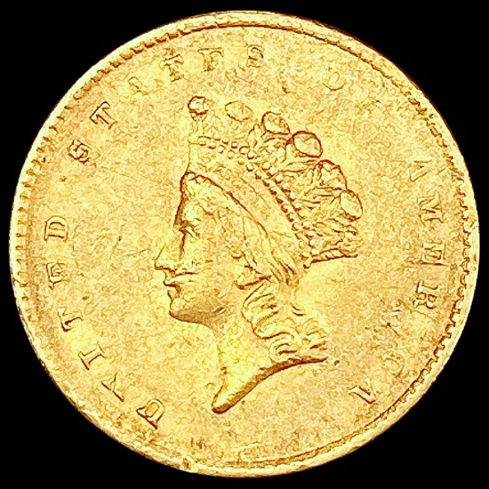 1855 Rare Gold Dollar CLOSELY UNCIRCULATED