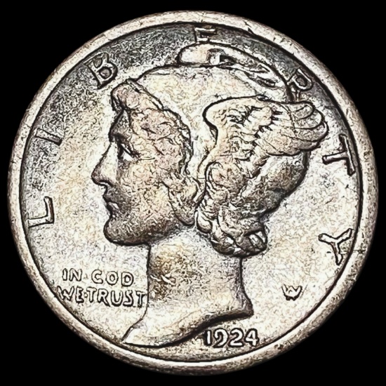 1924-S Mercury Dime LIGHTLY CIRCULATED