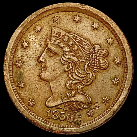 1856 Braided Hair Half Cent UNCIRCULATED