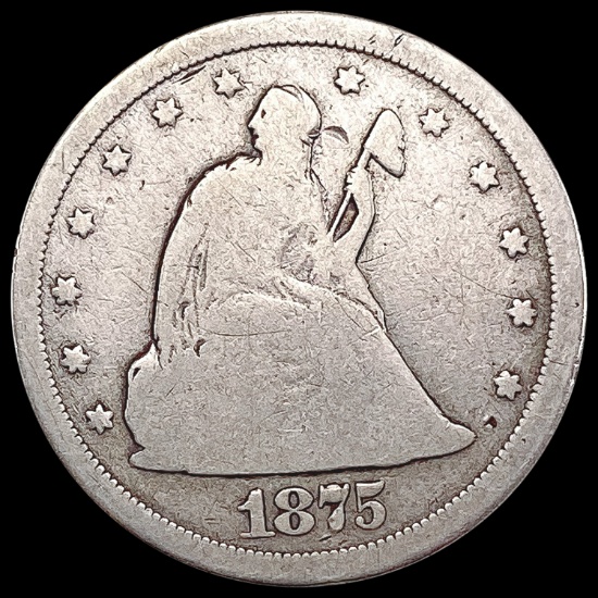 1875-S Twenty Cent Piece NICELY CIRCULATED