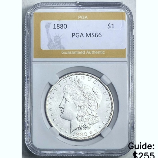 1880 Morgan Silver Dollar PGA MS66