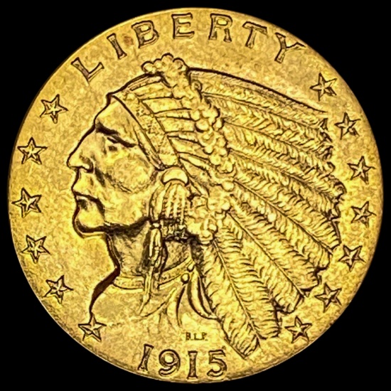 1915 Indian Head $2.50 Gold Quarter Eagle CLOSELY UNCIRCULATED