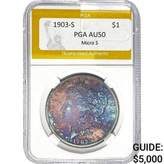 1903-S Morgan Dollar PGA AU50 Micro S