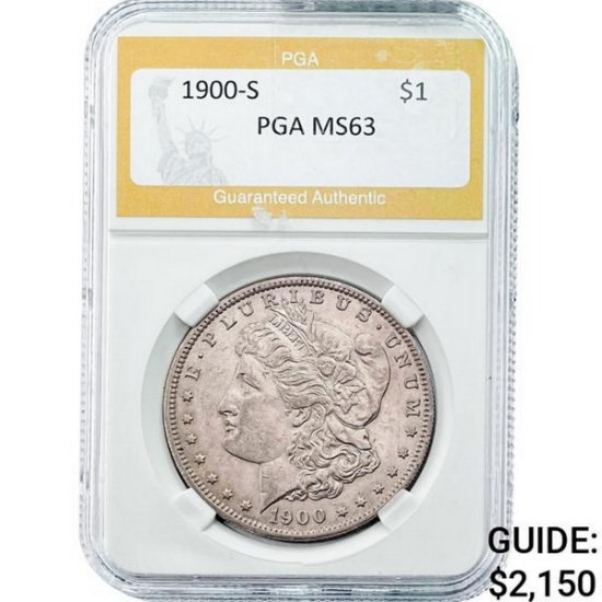 1900-S Morgan Silver Dollar PGA MS63