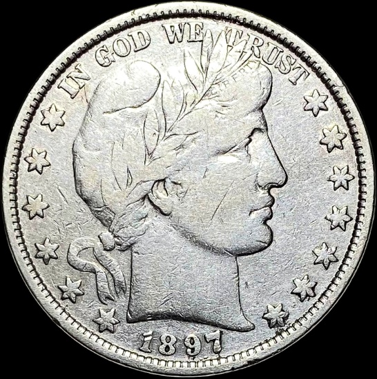 1897 Barber Half Dollar LIGHTLY CIRCULATED