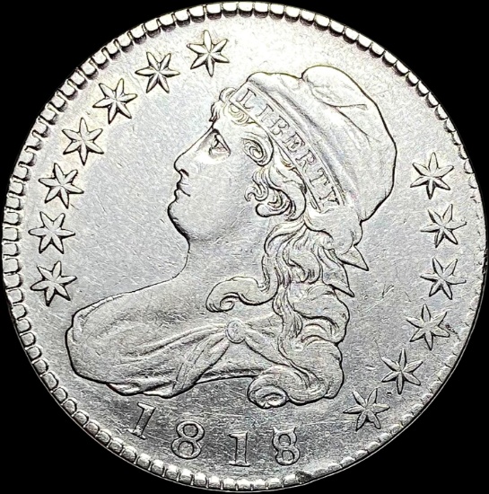 1818 Capped Bust Half Dollar LIGHTLY CIRCULATED