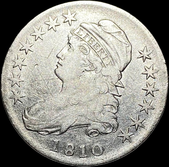 1810 Capped Bust Half Dollar LIGHTLY CIRCULATED