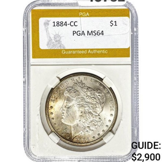 1884-CC Morgan Silver Dollar PGA MS64