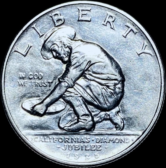 1925-S Silver California Diamond Jubilee Half Dollar CHOICE BU