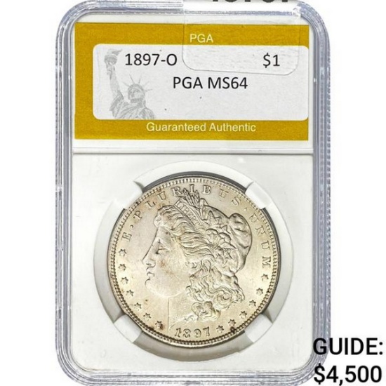 1897-O Morgan Silver Dollar PGA MS64