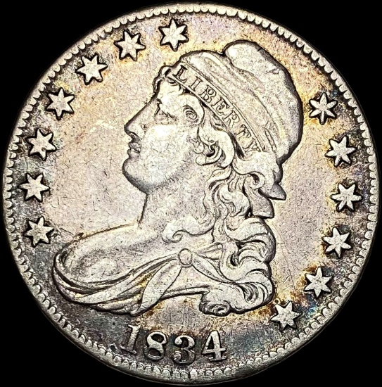 1834 Capped Bust Half Dollar LIGHTLY CIRCULATED