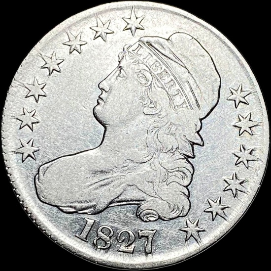 1827 Capped Bust Half Dollar LIGHTLY CIRCULATED