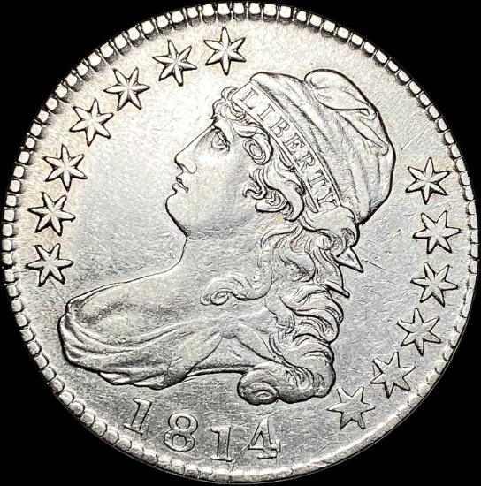 1814 Capped Bust Half Dollar NEARLY UNCIRCULATED