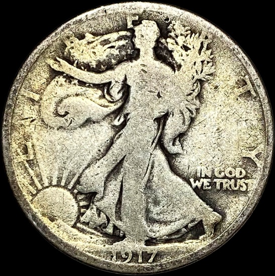 1917-S Silver Walking Liberty Half Dollar NICELY CIRCULATED