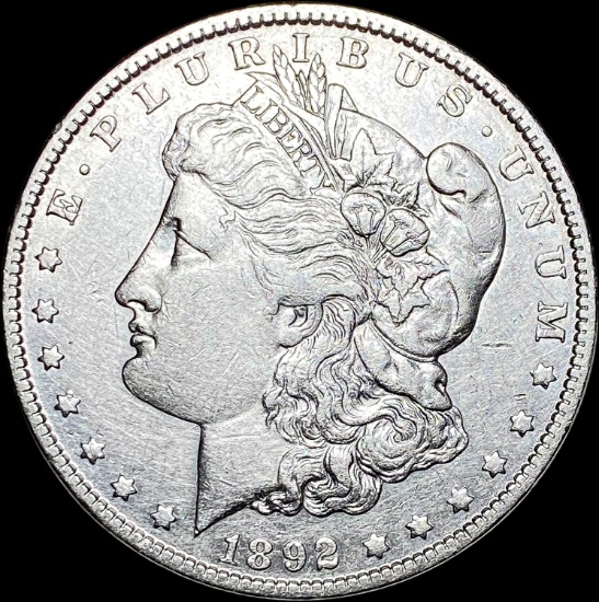 1892 Silver Morgan Dollar ABOUT UNCIRCULATED