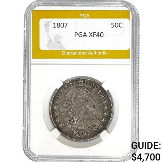 1807 Draped Bust Half Dollar PGA XF40