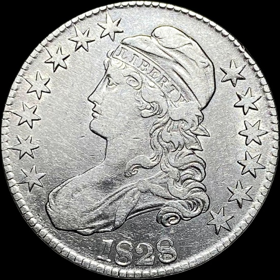 1828 Capped Bust Half Dollar LIGHTLY CIRCULATED