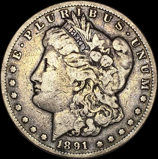 1891-CC Silver Morgan Dollar LIGHTLY CIRCULATED