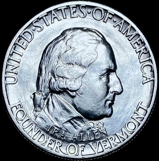 1927 Silver Battle of Bennington Half Dollar CHOICE BU