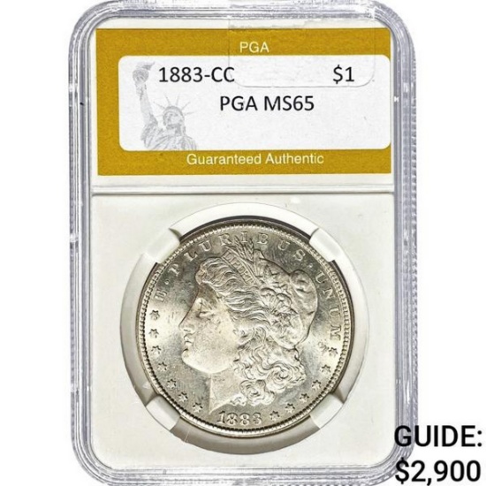 1883-CC Morgan Silver Dollar PGA MS65